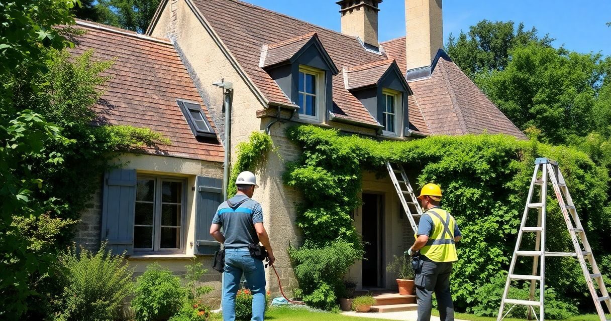 On refait toute l’installation électrique de notre gîte